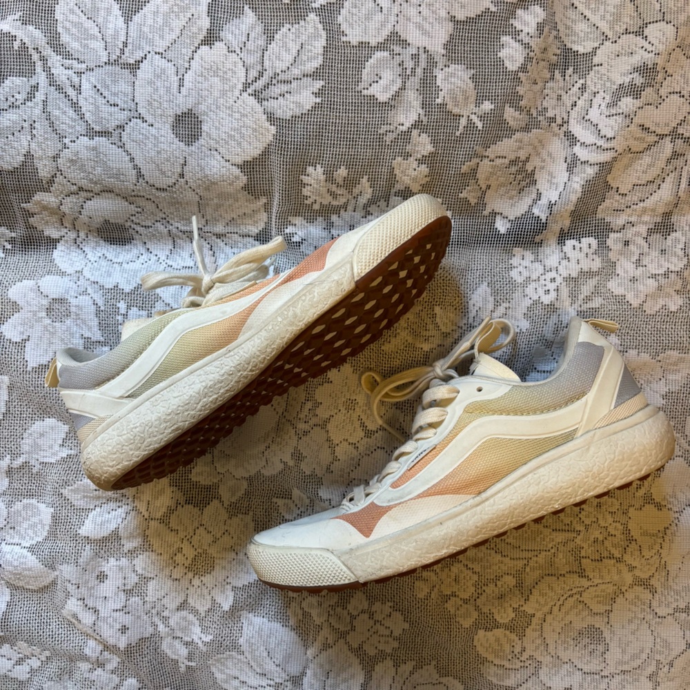 Vans Cream and Tan Women's Sneakers